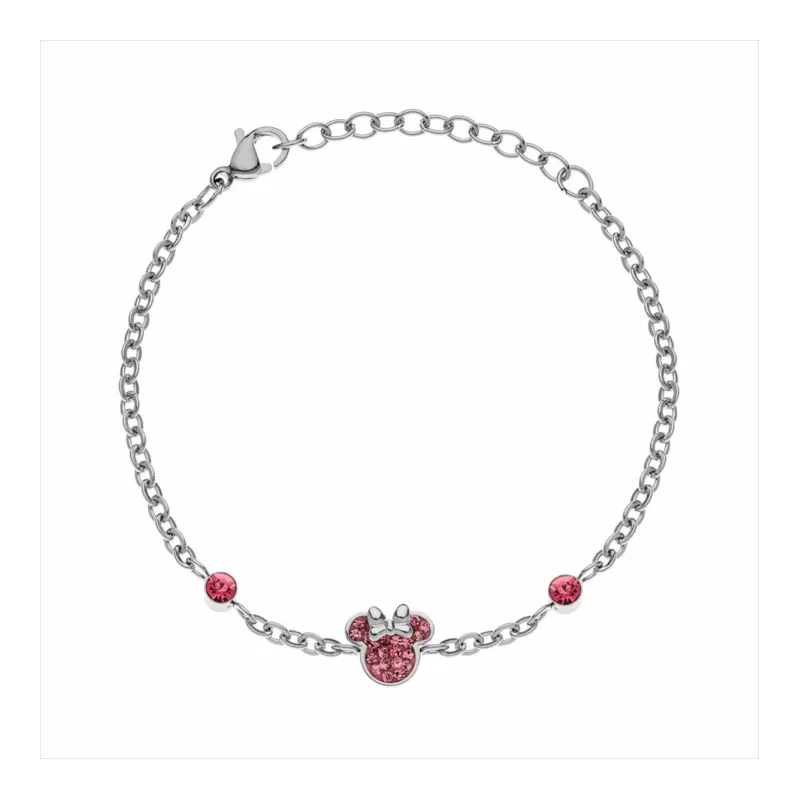 pulsera Minnie piedras rosas Disney ST00