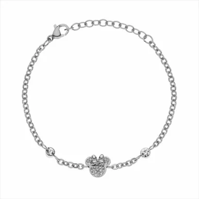 Pulsera Minnie piedras blancas ST0025B