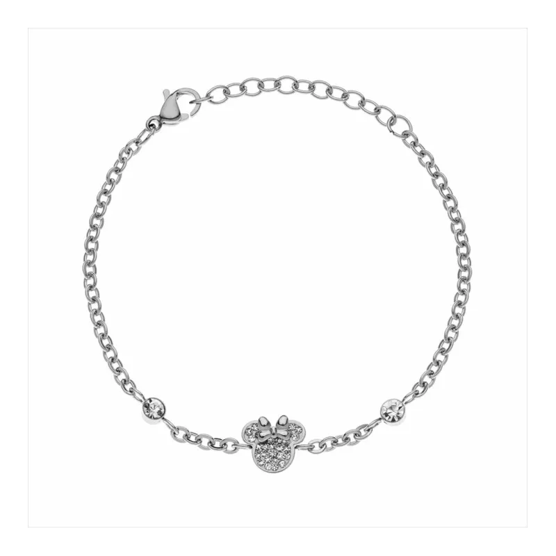 Pulsera Minnie piedras blancas ST0025B