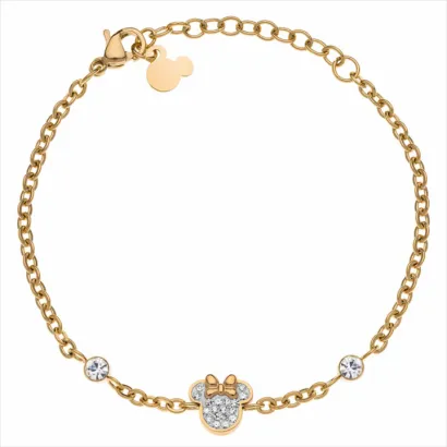 Pulsera Minnie piedras blancas ST0029B