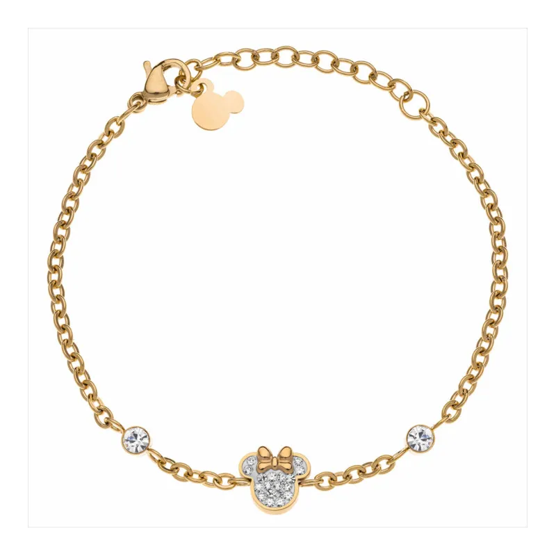 Pulsera Minnie piedras blancas ST0029B