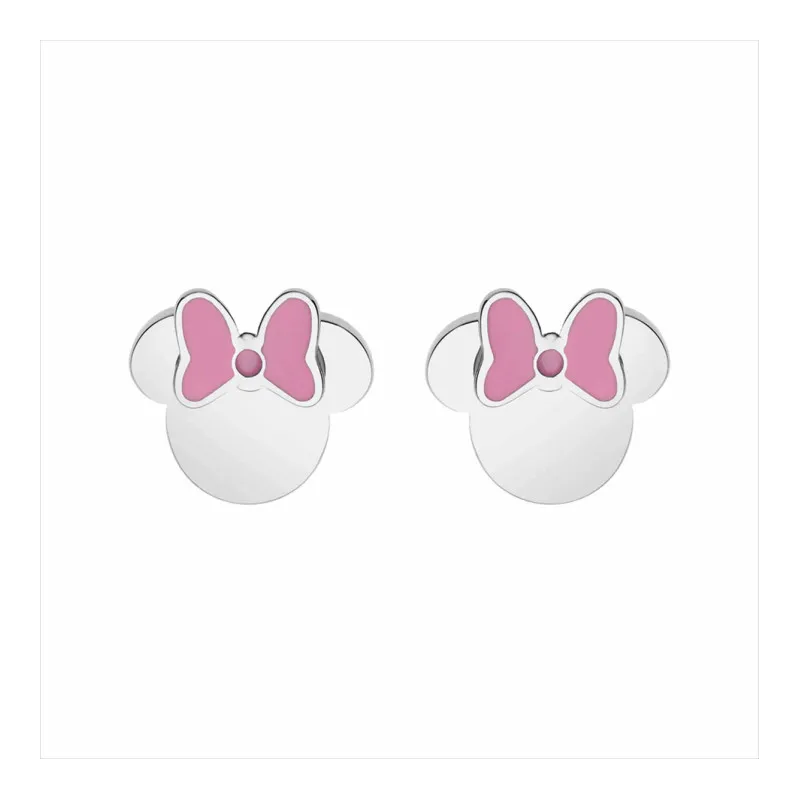 Pendientes Minnie lazo rosa ST0041P