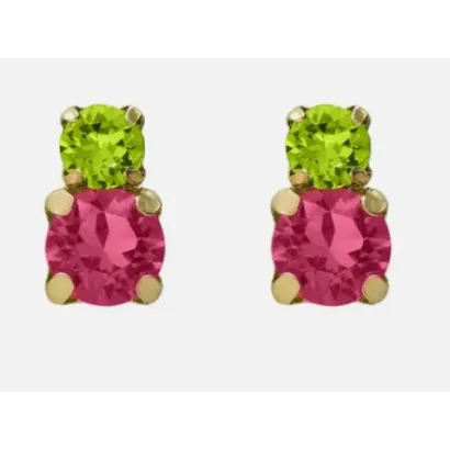 Pendientes botón fleur cristal A5671-04D