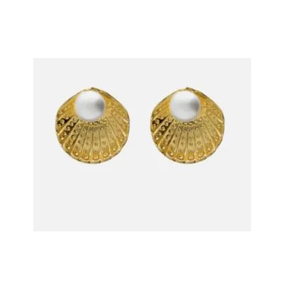 Pendientes solene concha perla A5739-00D
