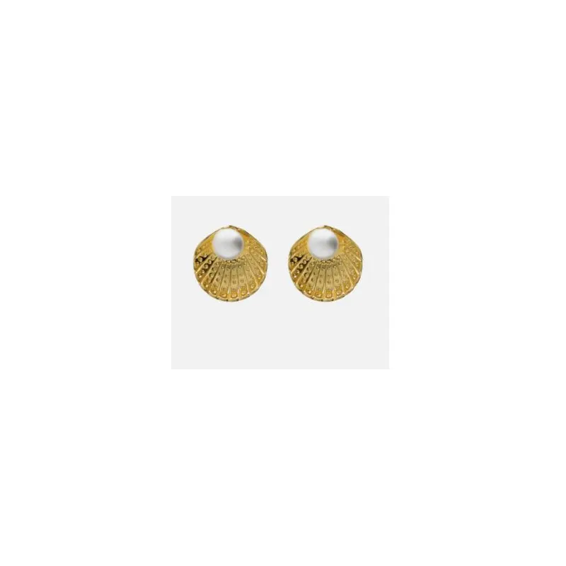 Pendientes solene concha perla A5739-00D