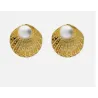 Pendientes solene concha perla A5739-00D