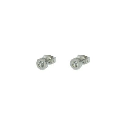 PENDIENTES ACERO Y PIEDRA
