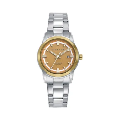 Reloj acero ip dorado 401348-97