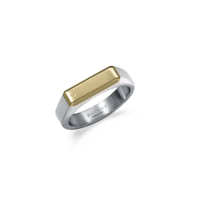 Anillo acero ip dorado sello 15213A02200