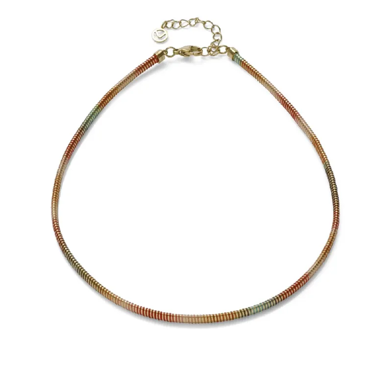 Collar acero dorado tubogas 14361C01017