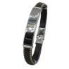 Pulsera acero y piel C30302653 N