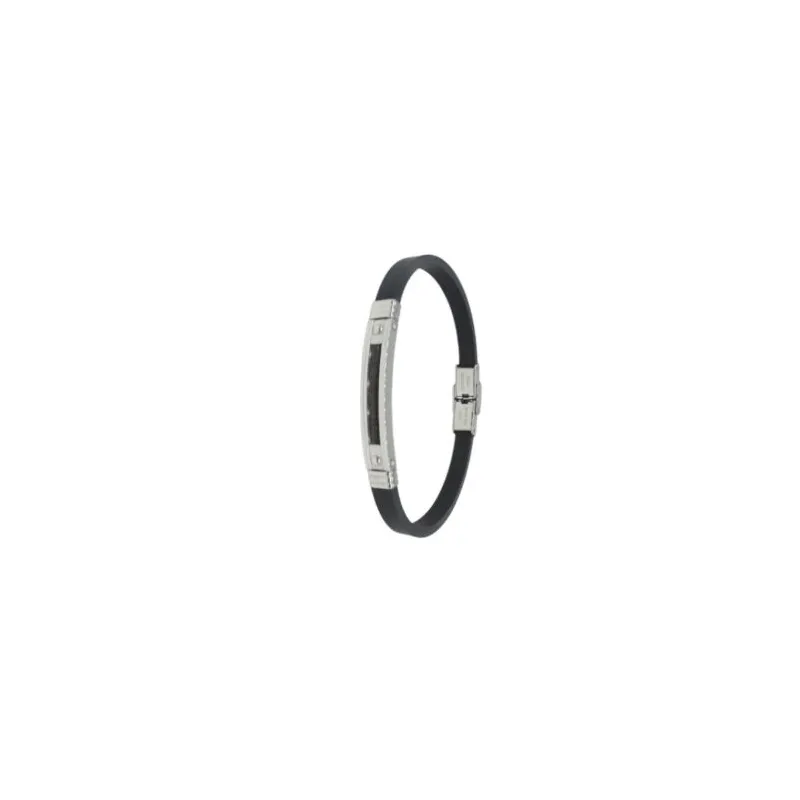 Pulsera acero y caucho C30302879