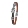 Pulsera acero y piel C30302922 M