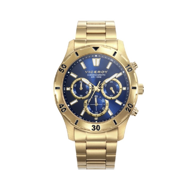 RELOJ ACERO IP DORADO BRAZALETE SR VA 401135-36