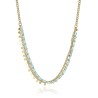 Collar acero ip dorado y piedras sra  14164C01014