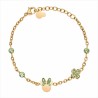 Pulsera Minnie piedras verdes Disney ST0030B