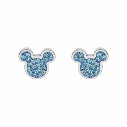 Pendientes Mickey piedras celestes Disney ST0022P