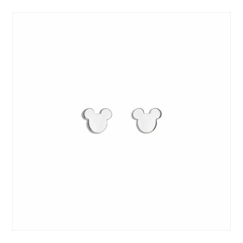 Pendiente Mickey acero plateado  ST0045P