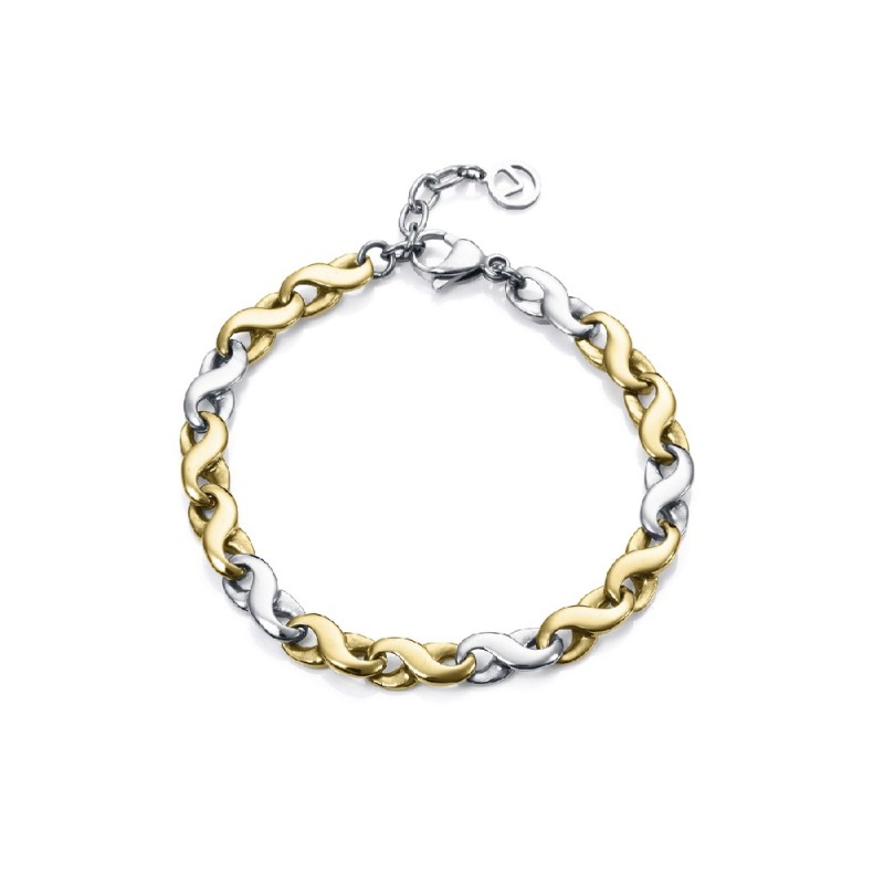 Pulsera acero  ip dorado eslabones sra fn  14176P01012