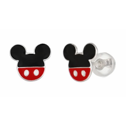 Mini pendientes Mickey y Minnie plata Disney AG0049P