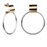 Pendientes Street Style aros plata bicolor  42.PE.06