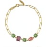 Pulsera multicolor plata Bay oro  A4888-MDP