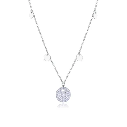 Collar plata baño rodio circonitas sra jewels  13071C000-30