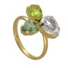 Anillo lagrima plata baño oro Glory Peridot   A4900-14DA