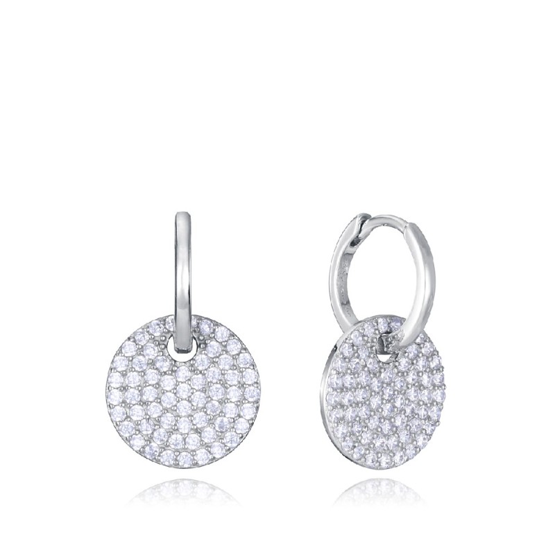 Pendiente plata baño oro circonitas sra jewels  13071E000-30