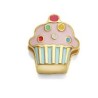 Motivo acero ip dorado cupcake rosa niña ref .1408M01012