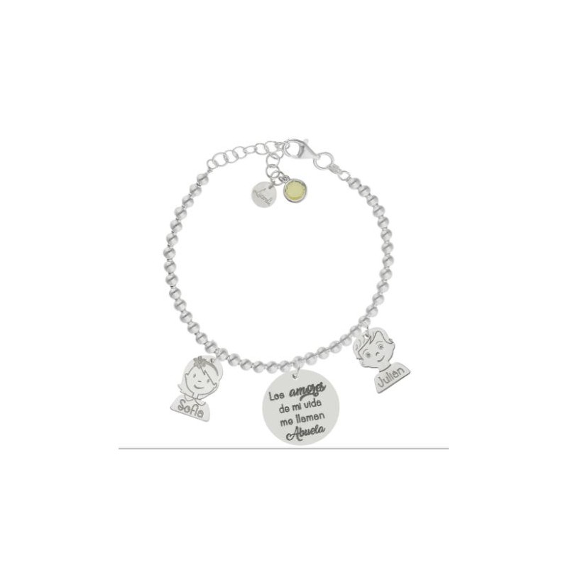 Pulsera mi historia bolas - Amores AG3202