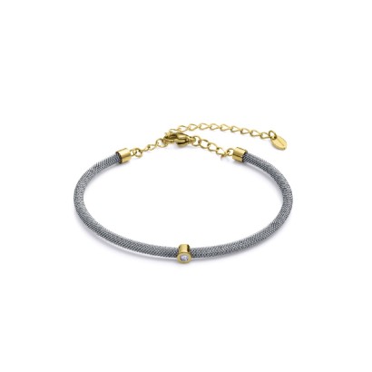 Pulsera acero ip dorado milanesa Dian sra f 6482P01000