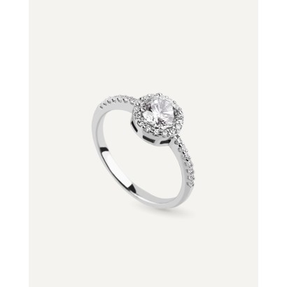 Solitario Brilliant Cut plata de ley circonita  BSO7.1CT