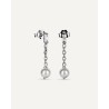 Pendientes Moon con circonitas y perlas  52.PE.07