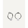 Pendientes Roma aro circonita plata  39.PE.01